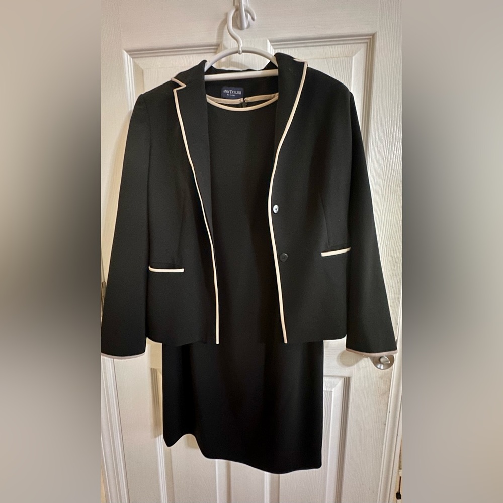 Ann Taylor vintage black dress with jacket